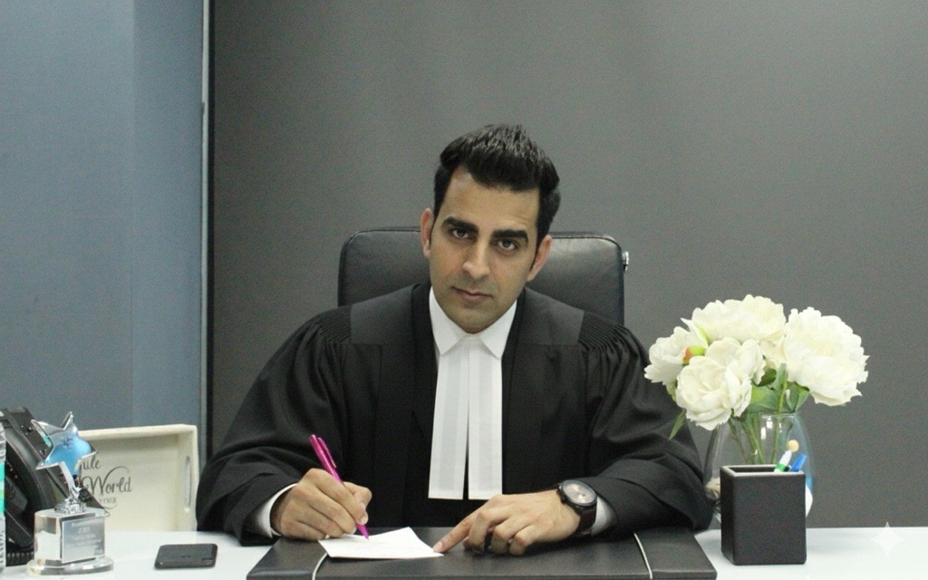 Adv. Aman Thakur of Thakur & Associates in court robes