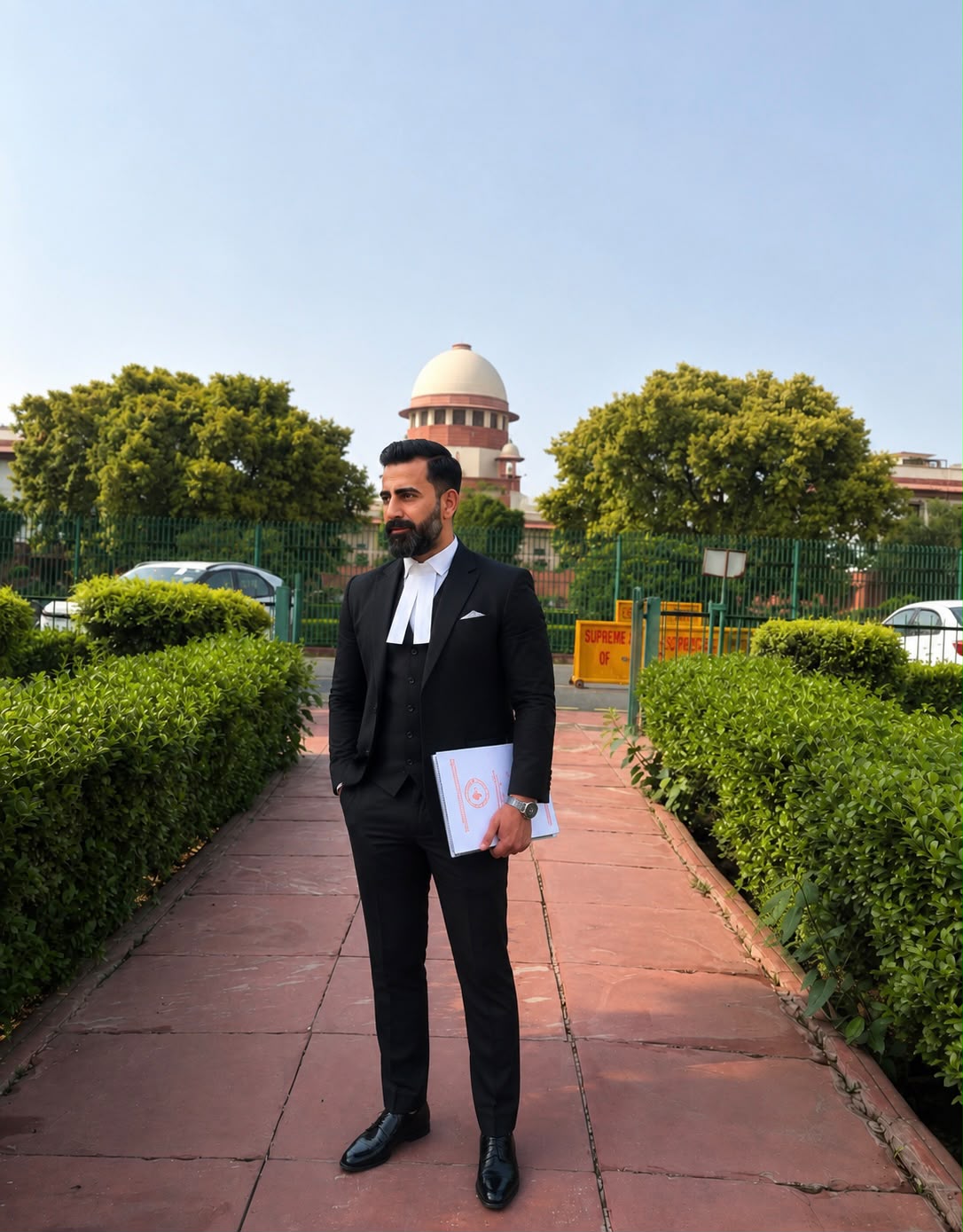 Adv. Aman Thakur of Thakur & Associates in court robes at the Supreme Court of India